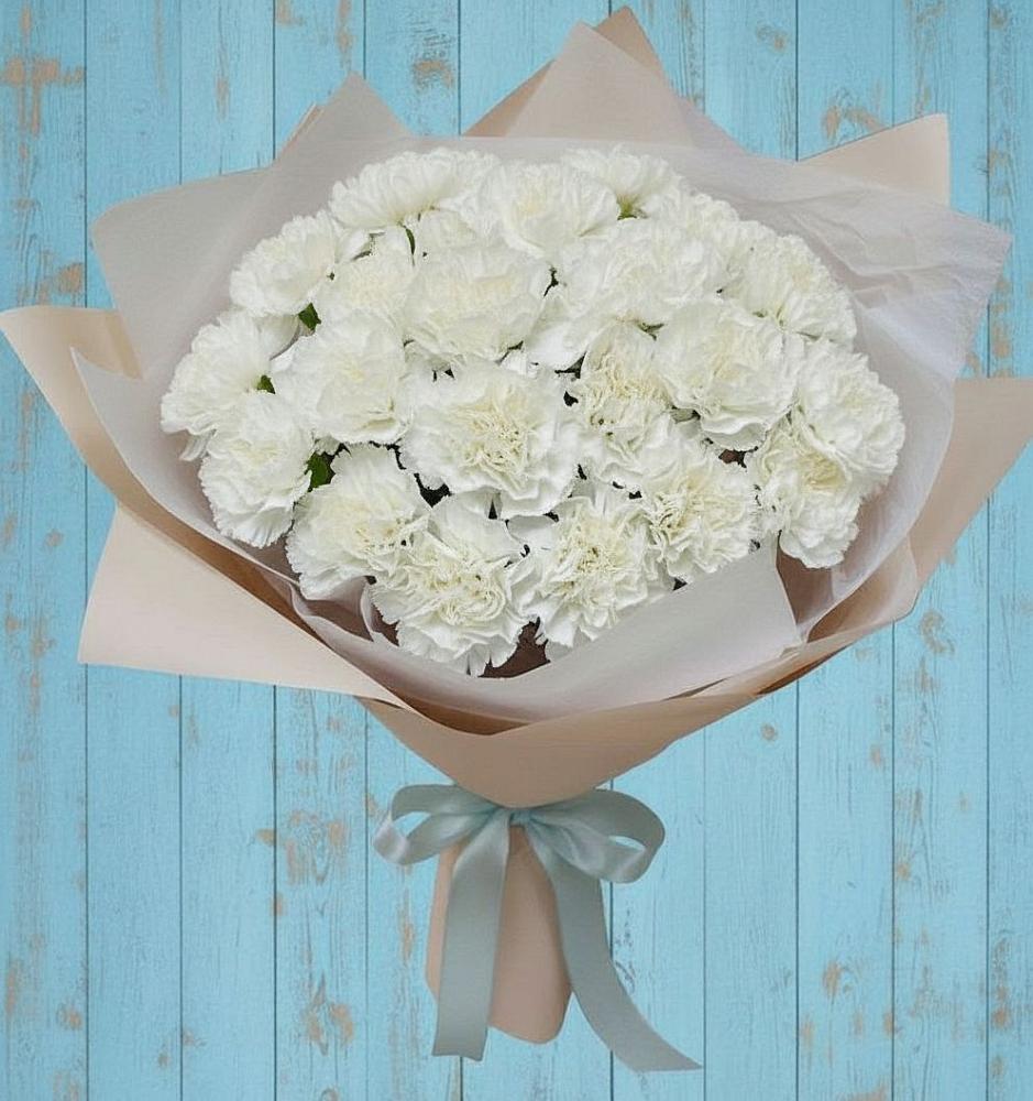 Букет Хрустальное утро в Сухиничах Букет цветов из: Гвоздики в Сухиничах