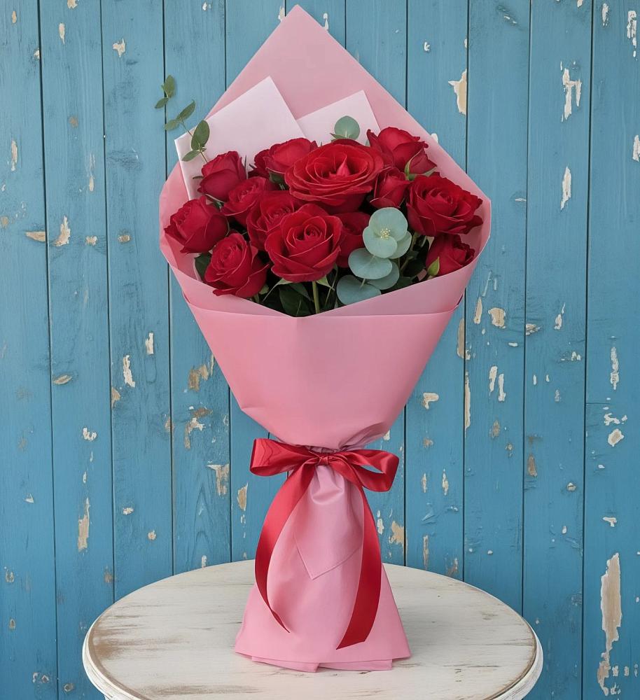 Букет красный бархат в Сухиничах Букет цветов из: Розы в Сухиничах