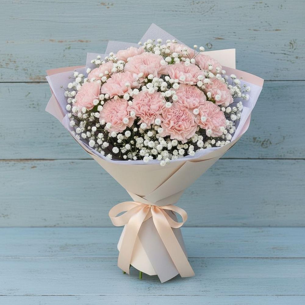 Букет Нежность рассвета в Сухиничах Букет цветов из: Гвоздики в Сухиничах