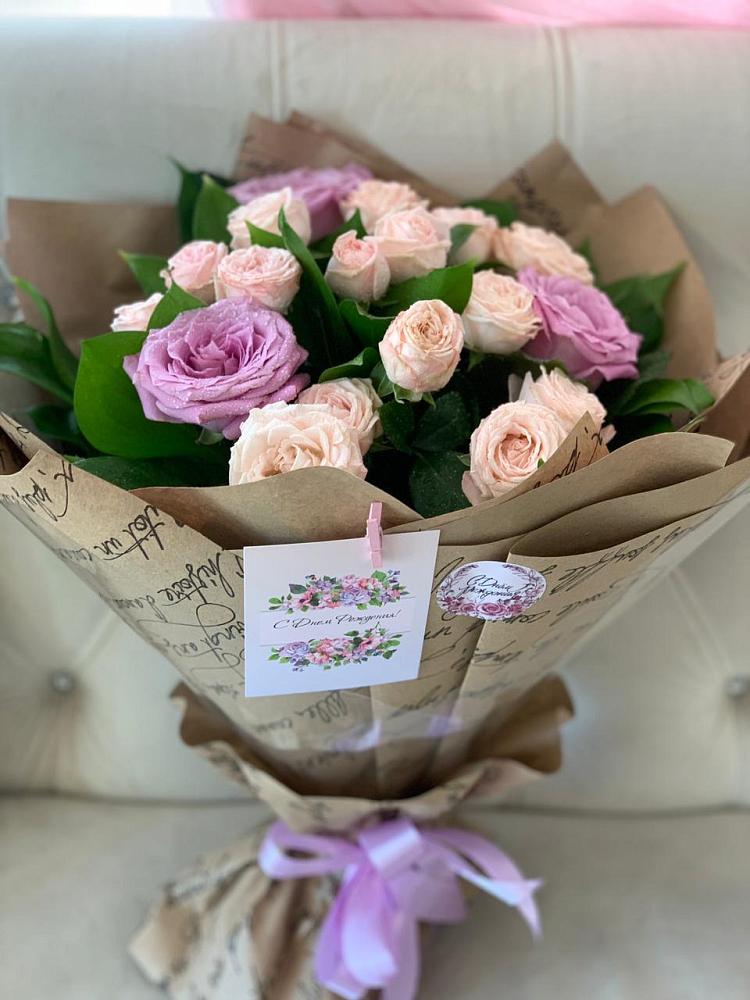 Букет розовая сирень в Сухиничах Букет цветов из: Розы в Сухиничах