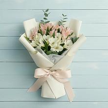 Букет Утренний поцелуй в Сухиничах Букет цветов из:  Альстромерии в Сухиничах