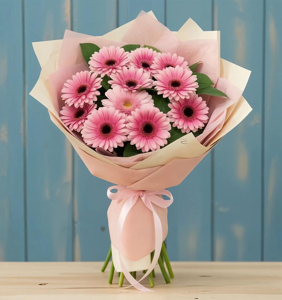 Букет пурпурно-розовый в Сухиничах Букет цветов из: Герберы в Сухиничах