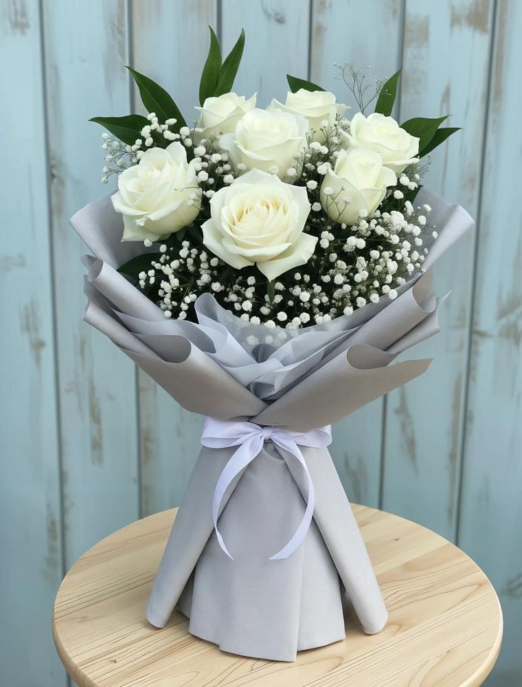 Букет из белых роз в Сухиничах Букет цветов из: Розы в Сухиничах