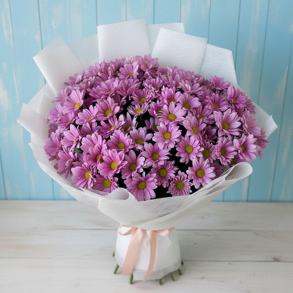 Букет сиреневая охапка в Сухиничах Букет цветов из: Хризантемы в Сухиничах