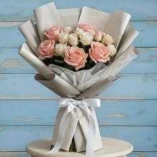 Букет Нежное облако #REPLACE_PRED# Сухиничах Букет цветов из:  Розы #REPLACE_PRED# Сухиничах