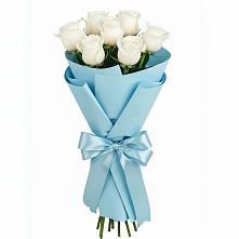 Букет 7 белых роз Проуд в Сухиничах