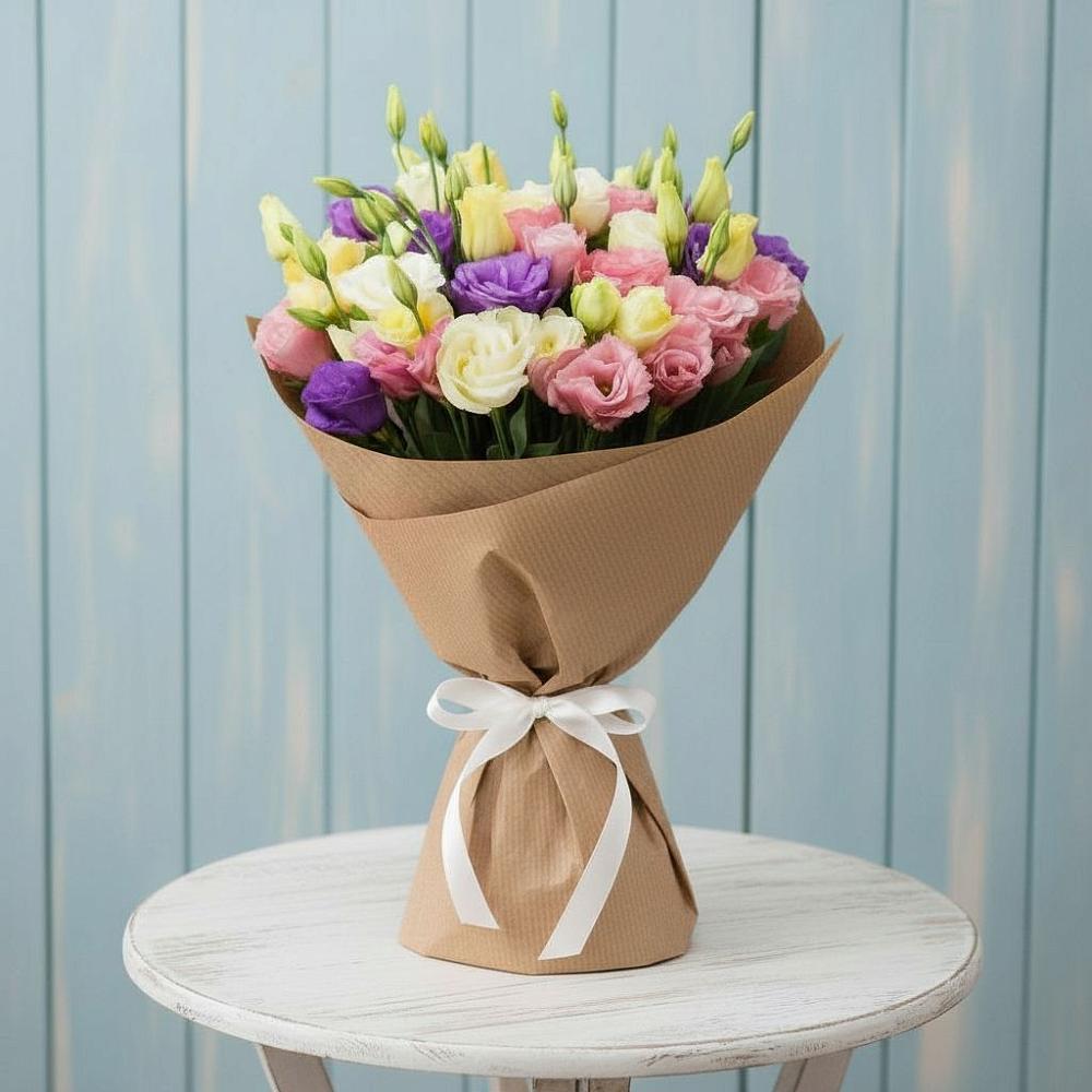 Букет Цветная эустома в Сухиничах Букет цветов из: Лизиантусы в Сухиничах