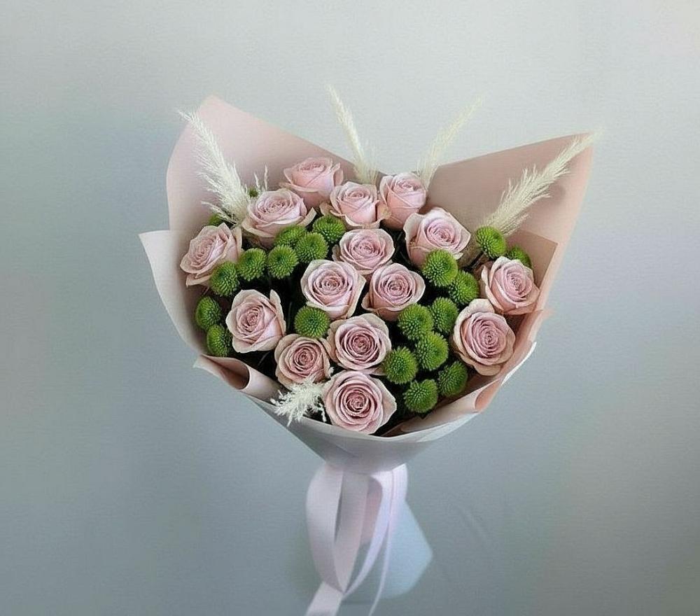 Букет доброе утро в Сухиничах Букет цветов из: Розы и Хризантемы в Сухиничах