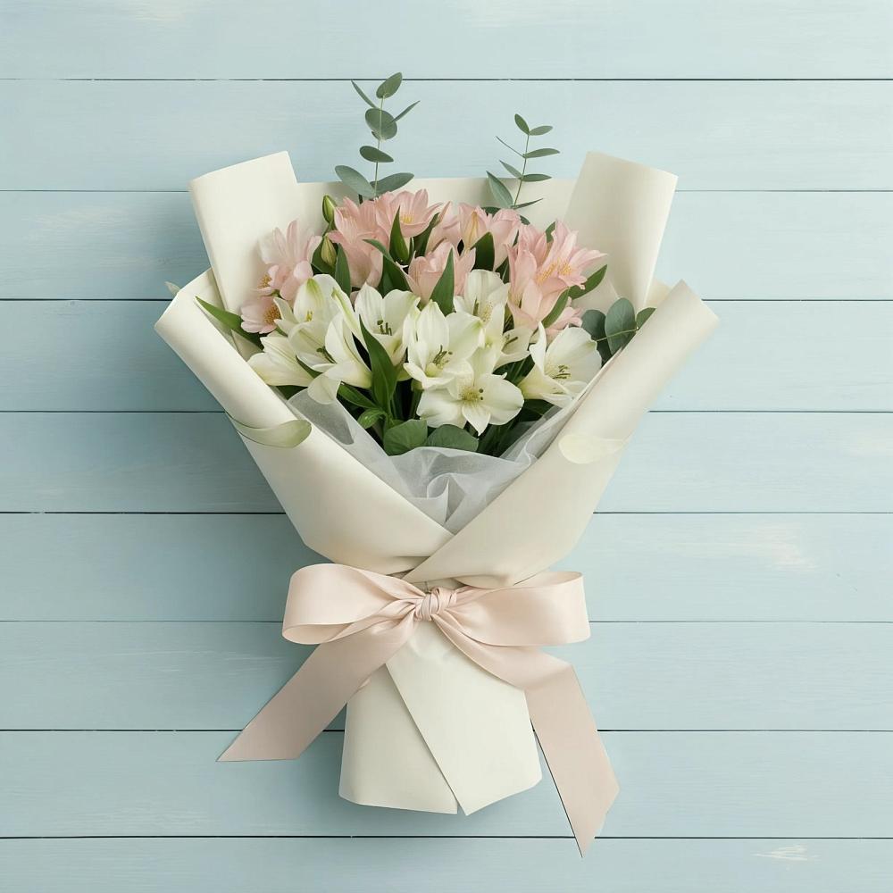 Букет Утренний поцелуй в Сухиничах Букет цветов из: Альстромерии в Сухиничах