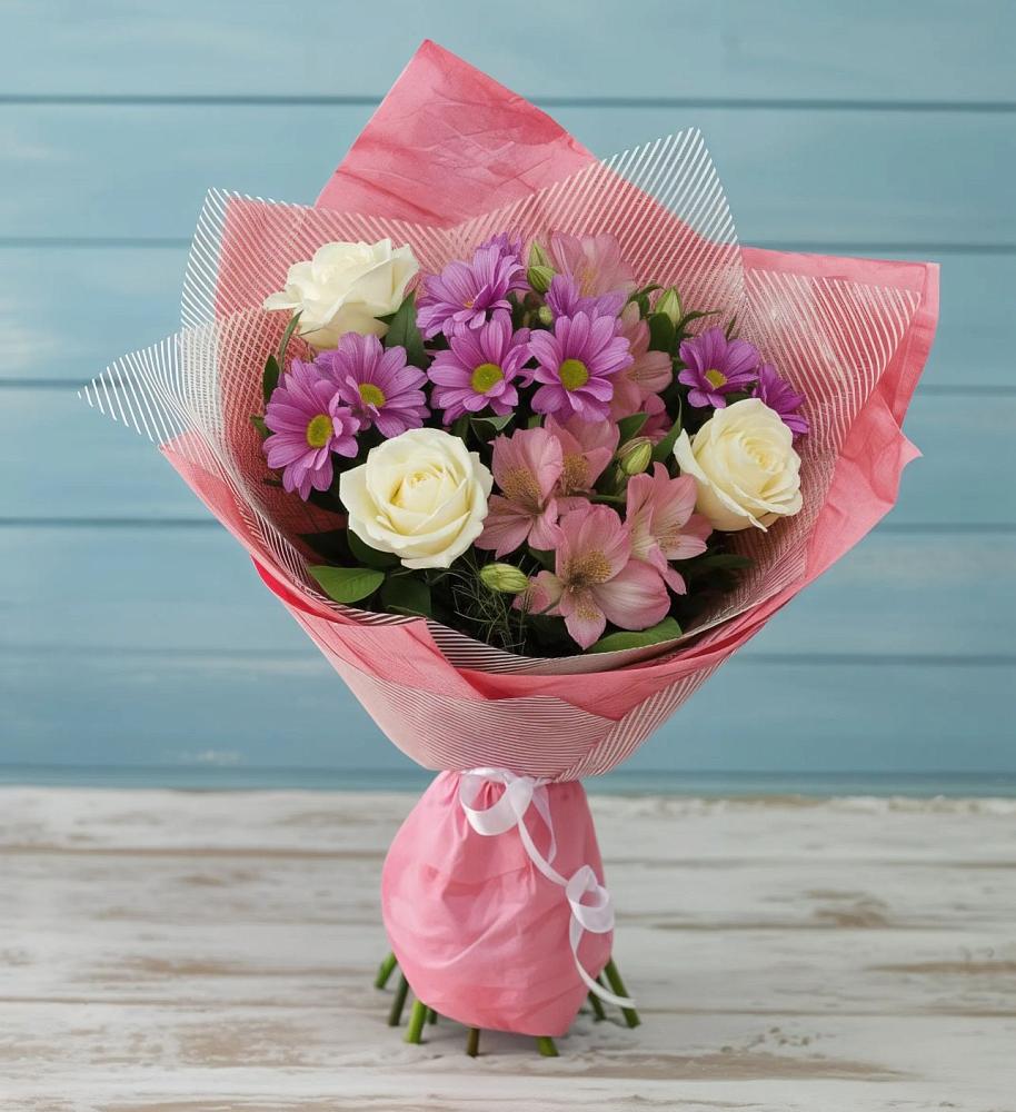 Букет комплимент в Сухиничах Букет цветов из: Герберы в Сухиничах